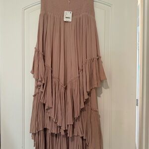 NWT Free People Pink Layered Women's convertible Skirt/dress
